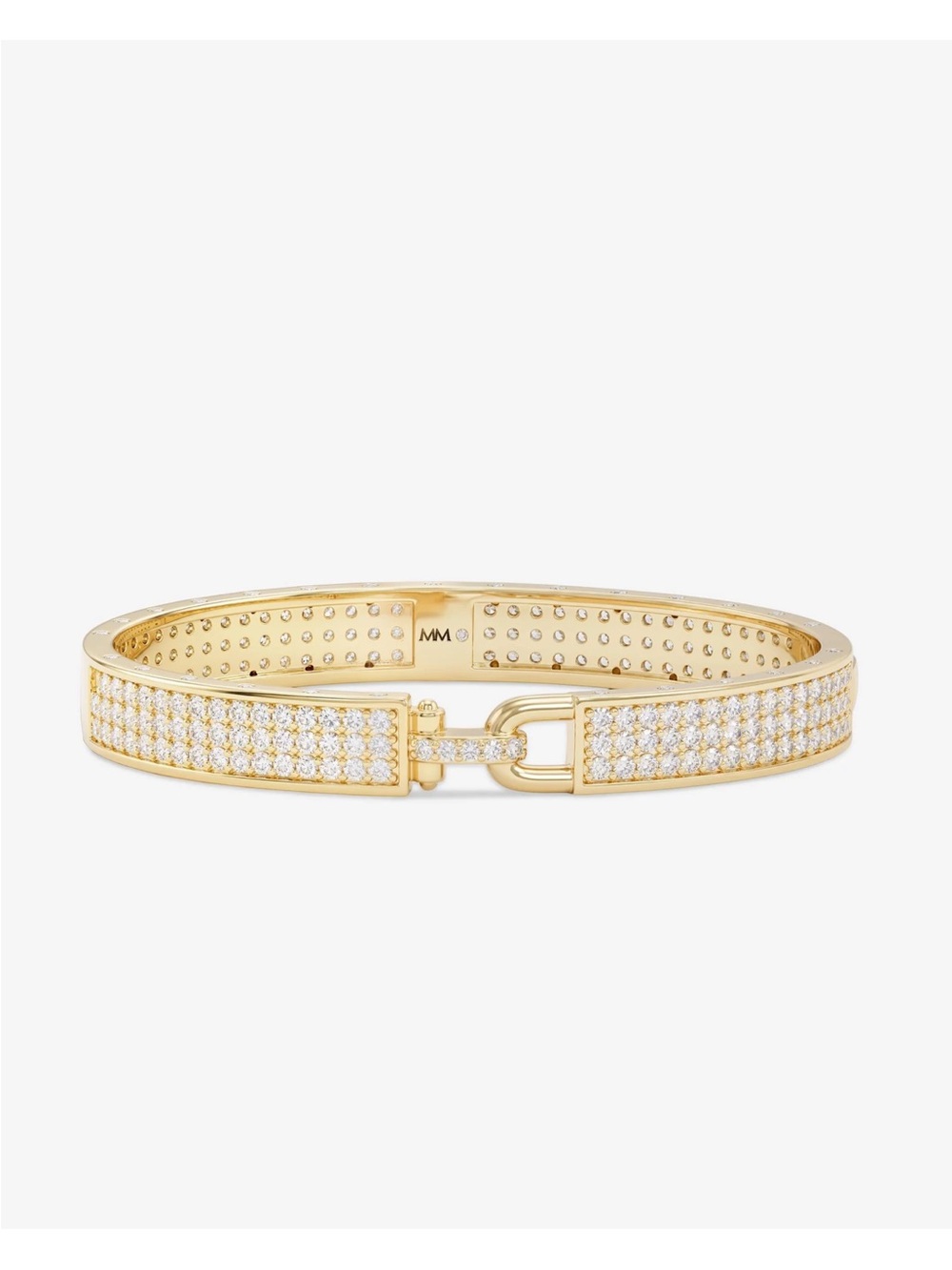 NEW Melinda Maria Gold Simulated Diamond Buckle Pavé Bracelet- 9mm